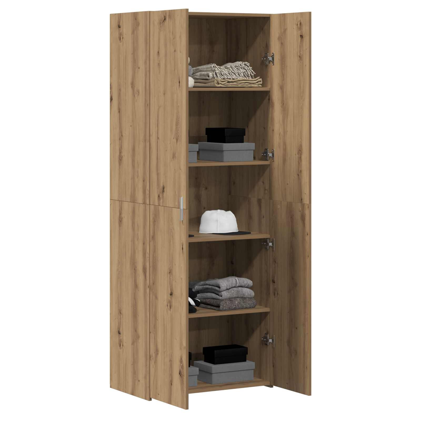 Highboard 2 pcs Umjetnički hrast 70 x 42,5 x 185 cm