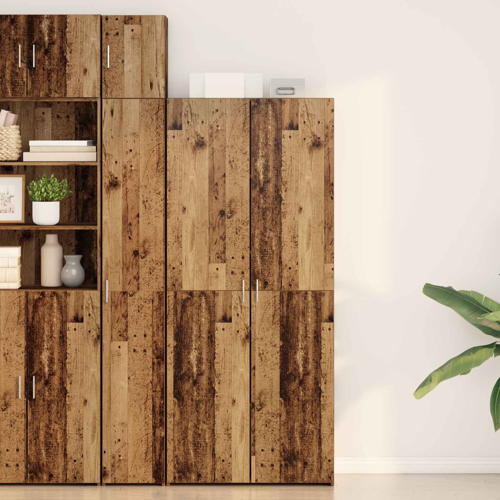 Highboard 2 pcs Staro drvo 80 x 42 x 185 cm
