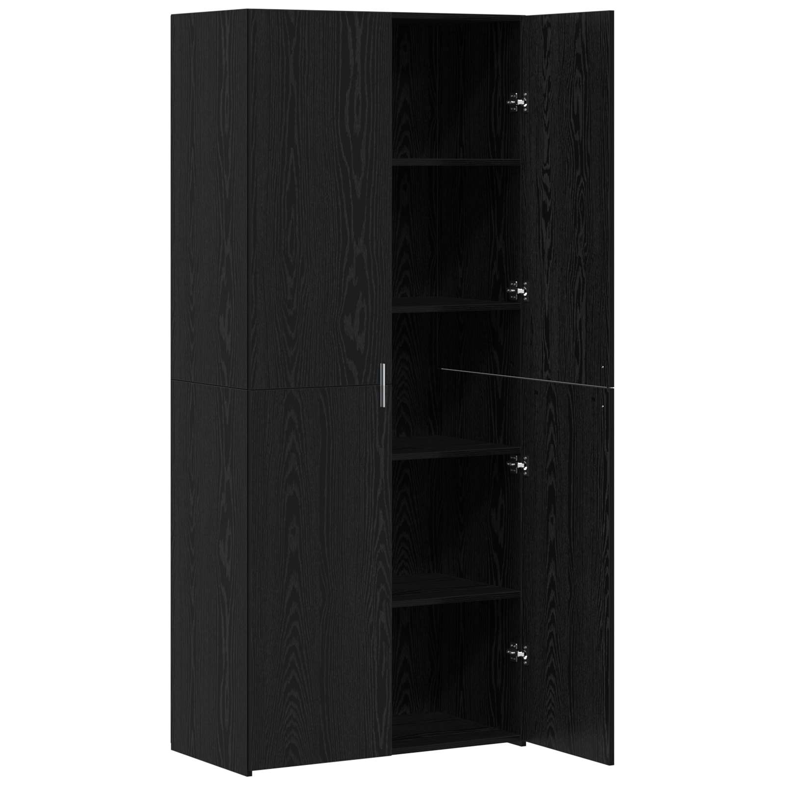 Highboard 2 pcs Crni hrast 80 x 42 x 185 cm