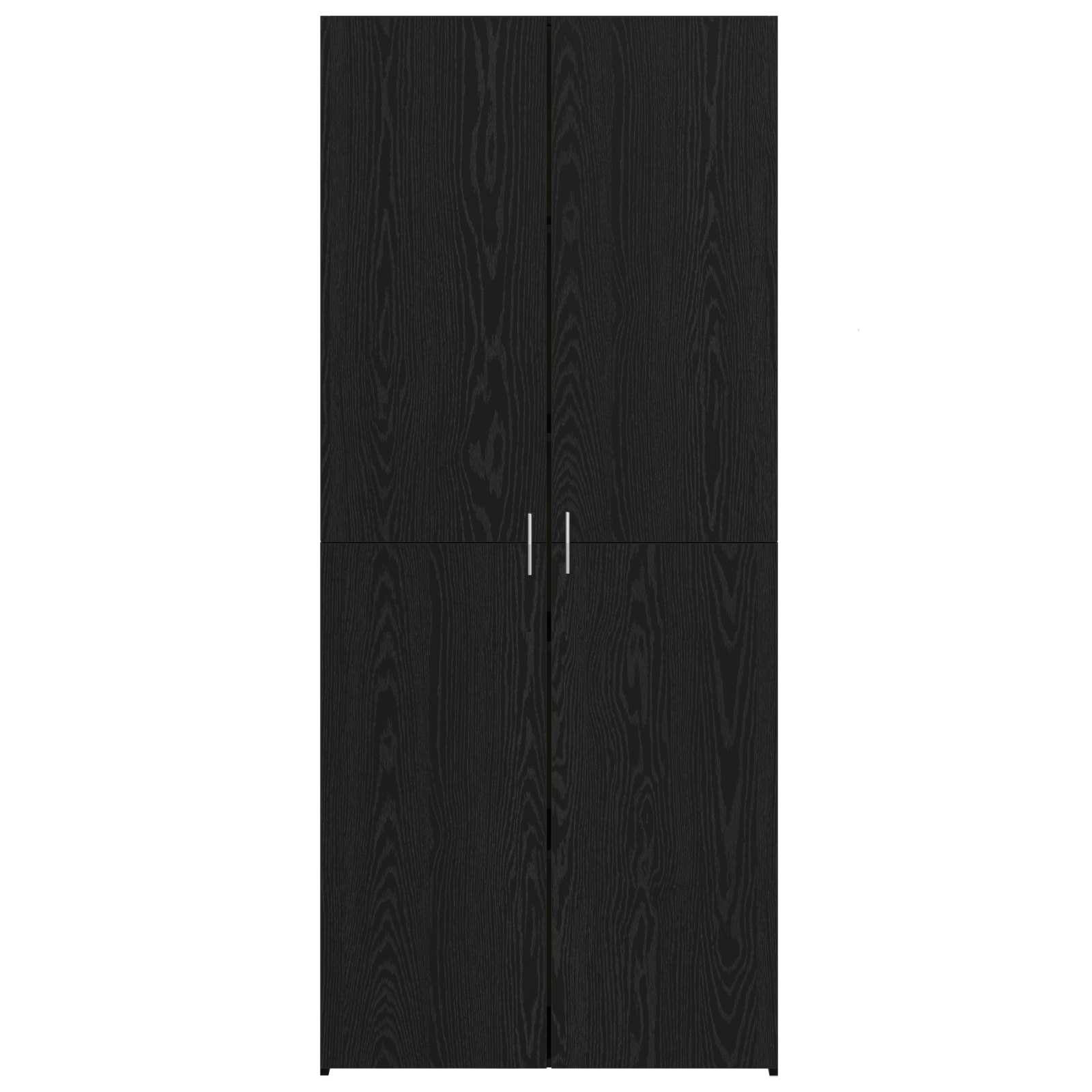 Highboard 2 pcs Crni hrast 80 x 42 x 185 cm