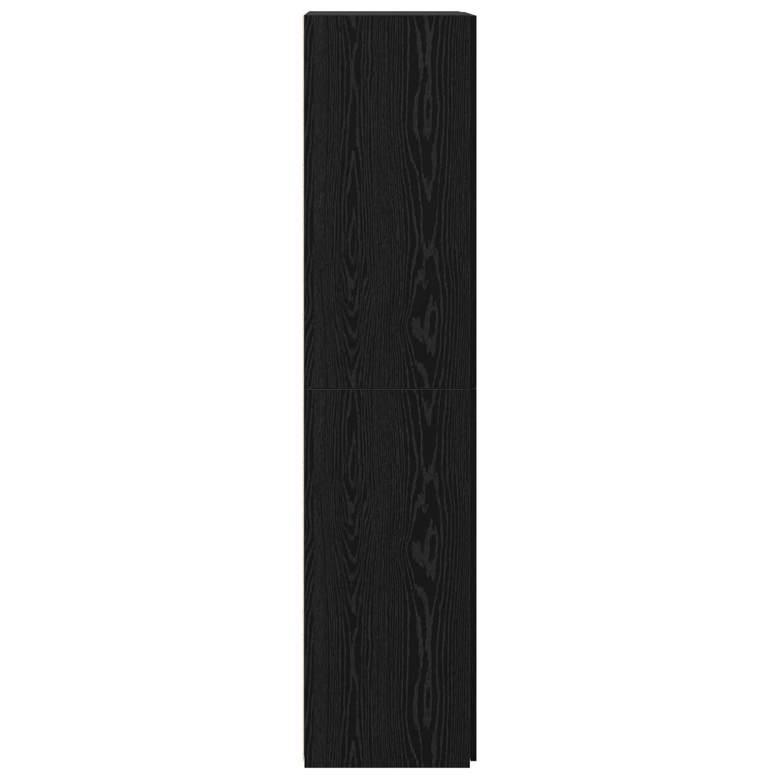 Highboard 2 pcs Crni hrast 80 x 42 x 185 cm