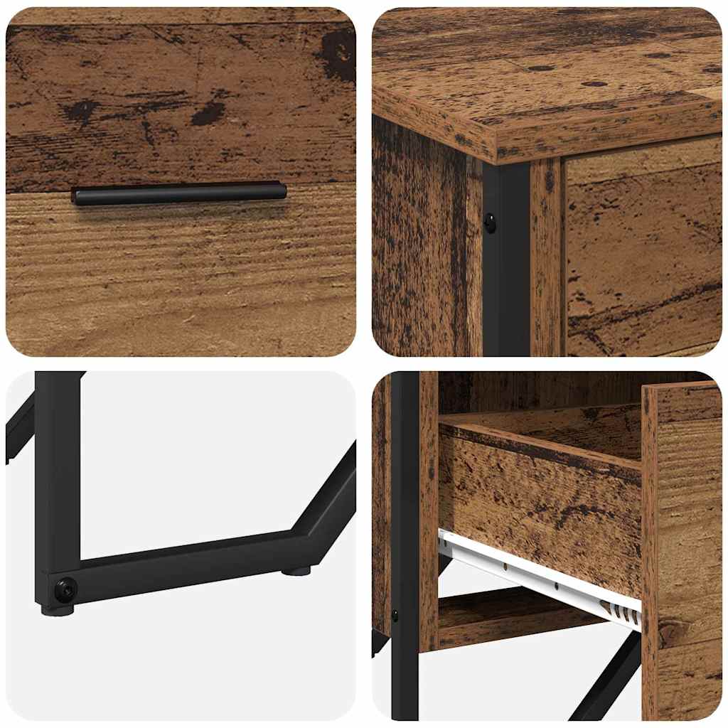 Komoda s ladicama 2 pcs Staro drvo 91 x 35,5 x 74,5 cm