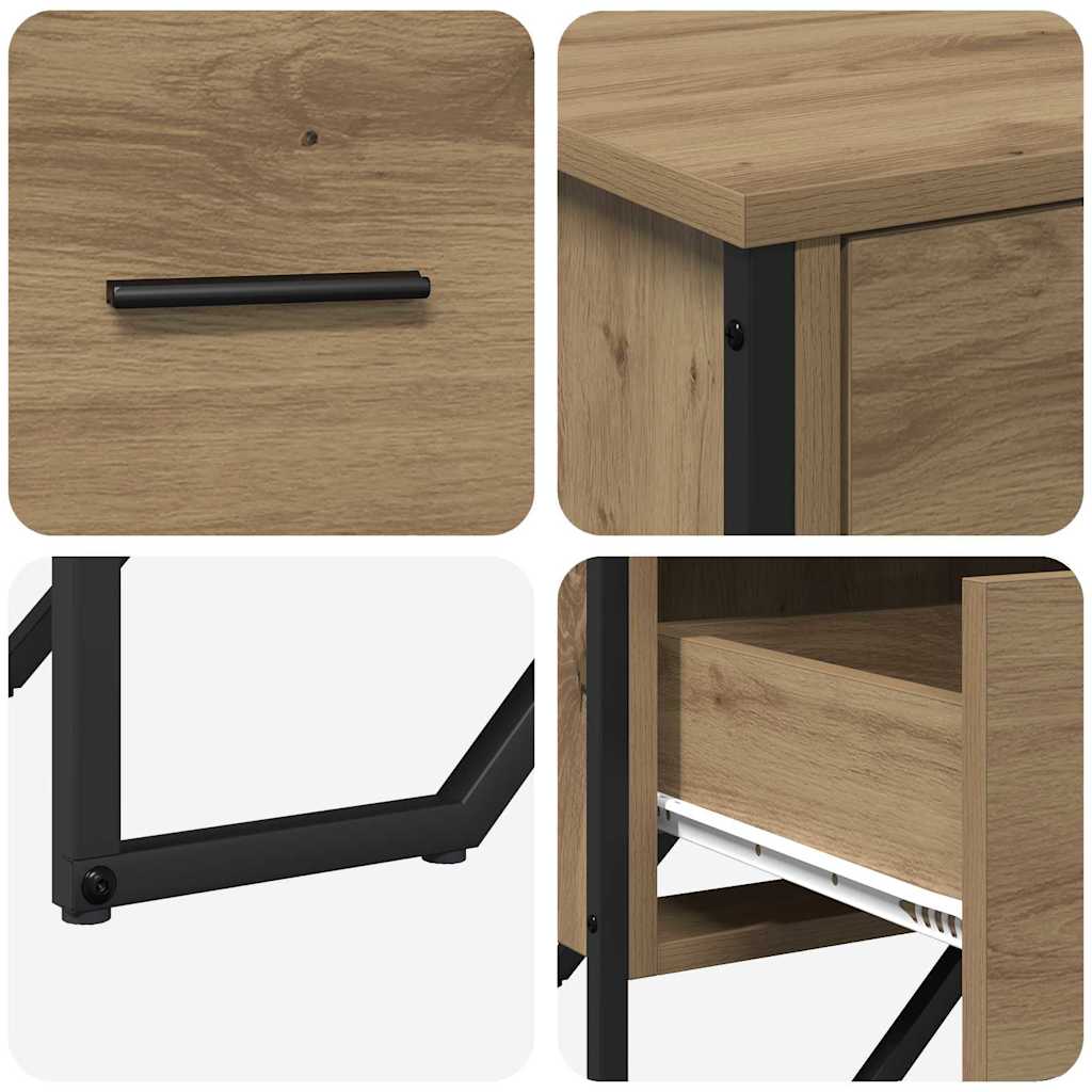 Komoda s ladicama 2 pcs Umjetnički hrast 91 x 35,5 x 74,5 cm