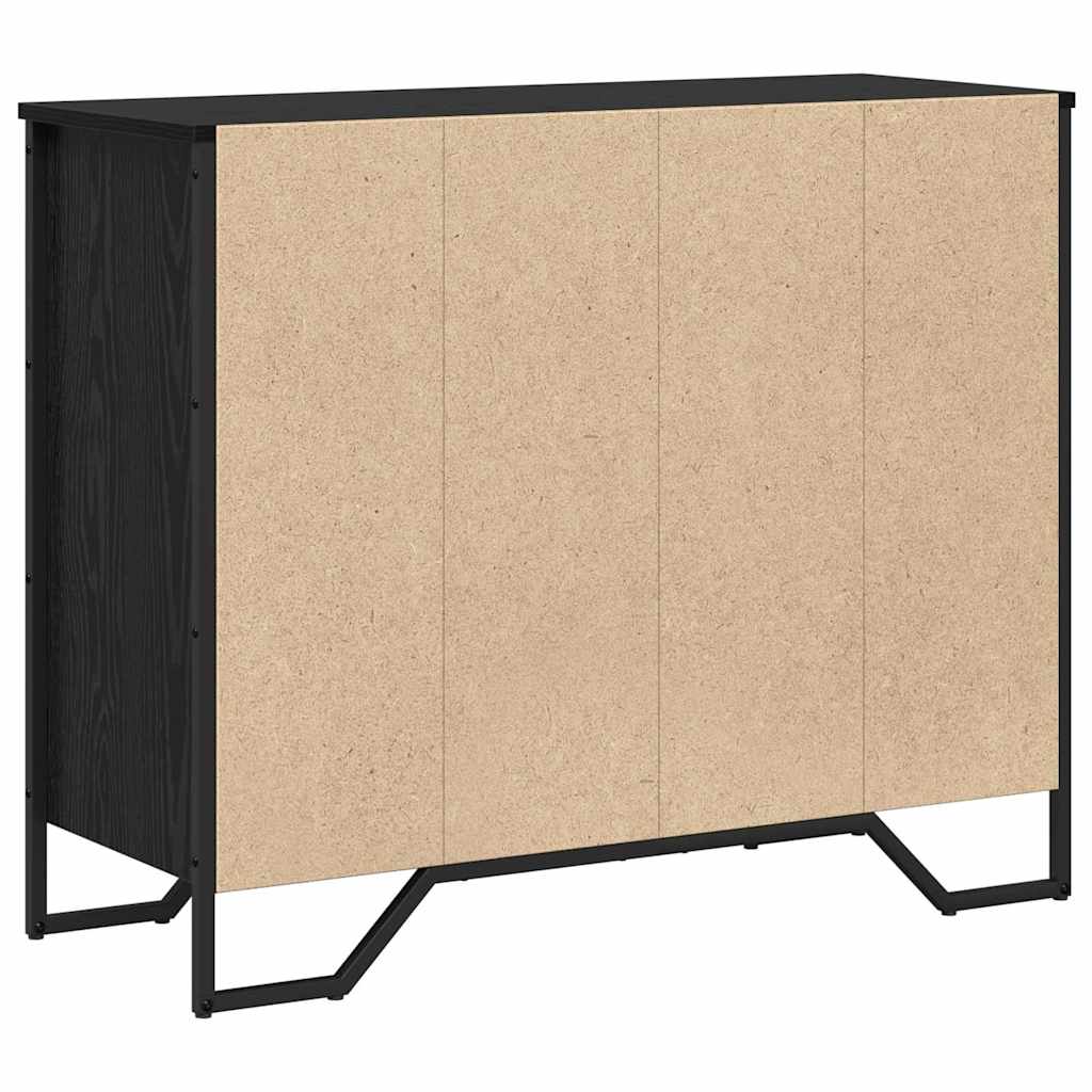 Komoda s ladicama 2 pcs Crni hrast 91 x 35,5 x 74,5 cm