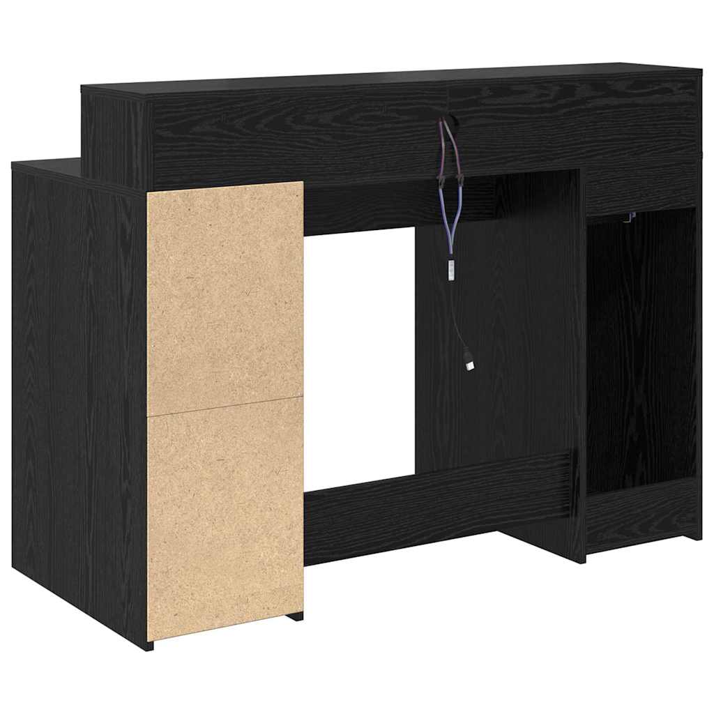 Stol s ladicama Crni hrast 120 x 55 x 91 cm Konstruirano drvo