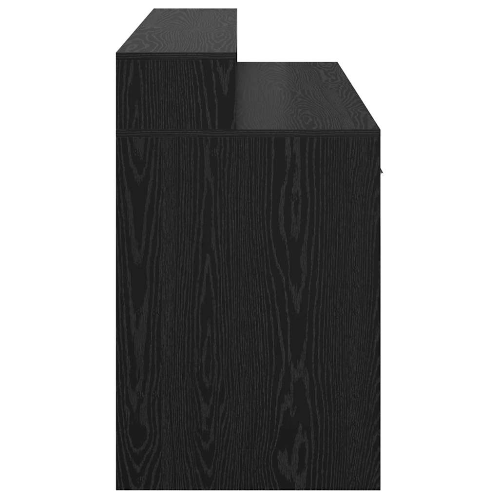 Stol s ladicama Crni hrast 140 x 55 x 91 cm Konstruirano drvo