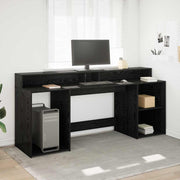 Stol s ladicama Crni hrast 200 x 55 x 91 cm Konstruirano drvo
