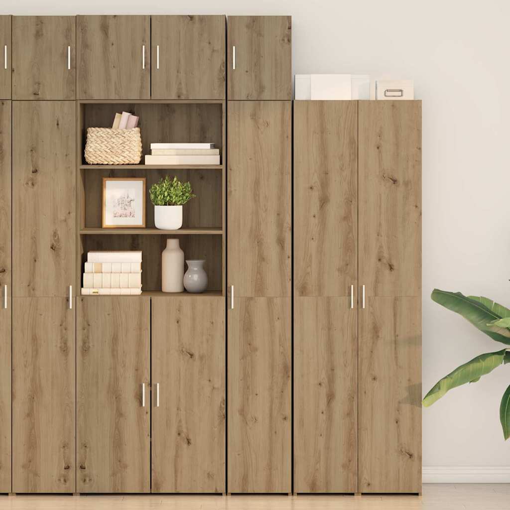 Ormarić za pohranu 3 pcs Umjetnički hrast 30 x 42,5 x 225 cm