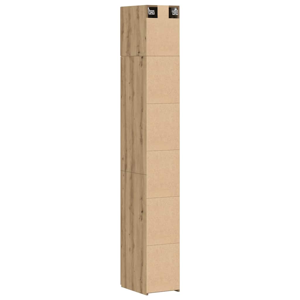 Ormarić za pohranu 3 pcs Umjetnički hrast 30 x 42,5 x 225 cm