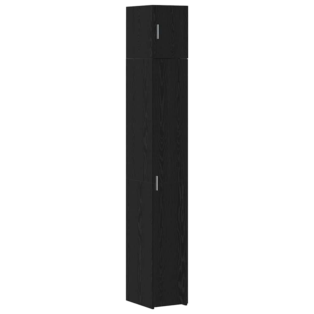 Ormarić za pohranu 3 pcs Crni hrast 30 x 42,5 x 225 cm
