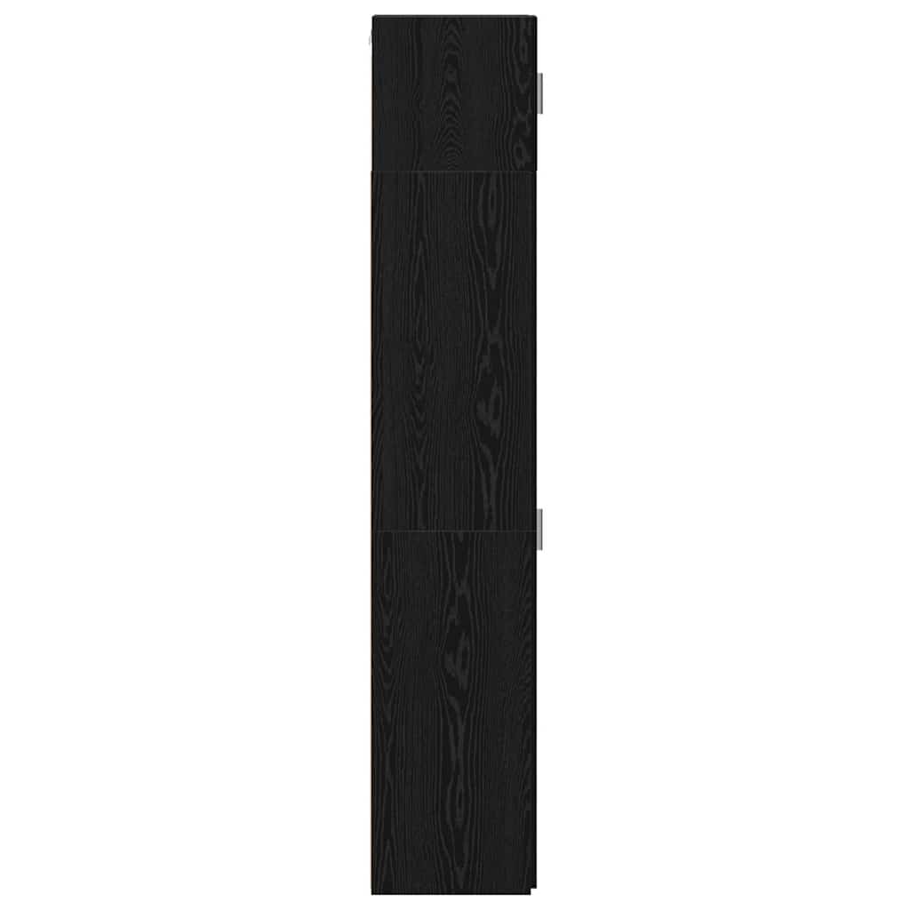 Ormarić za pohranu 3 pcs Crni hrast 30 x 42,5 x 225 cm