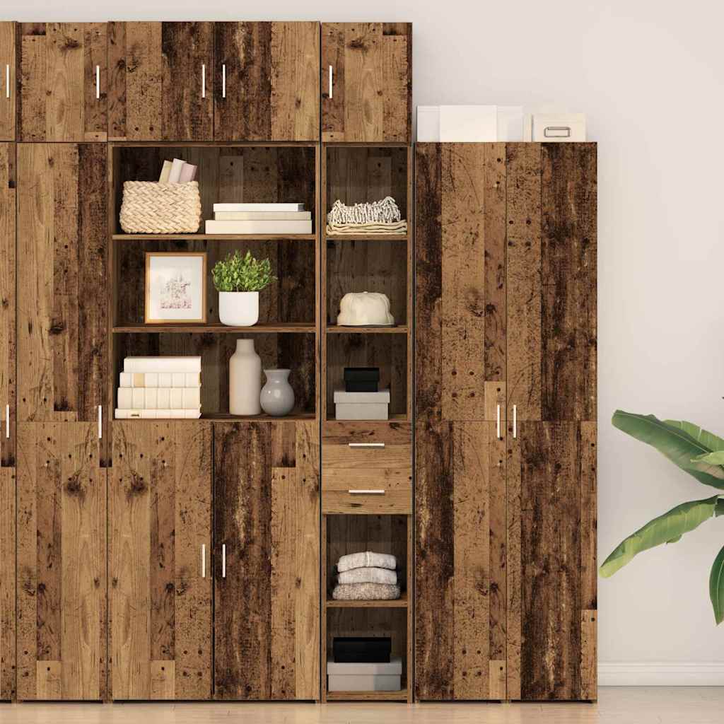 Ormarić za pohranu 2 pcs Staro drvo 30 x 42,5 x 225 cm