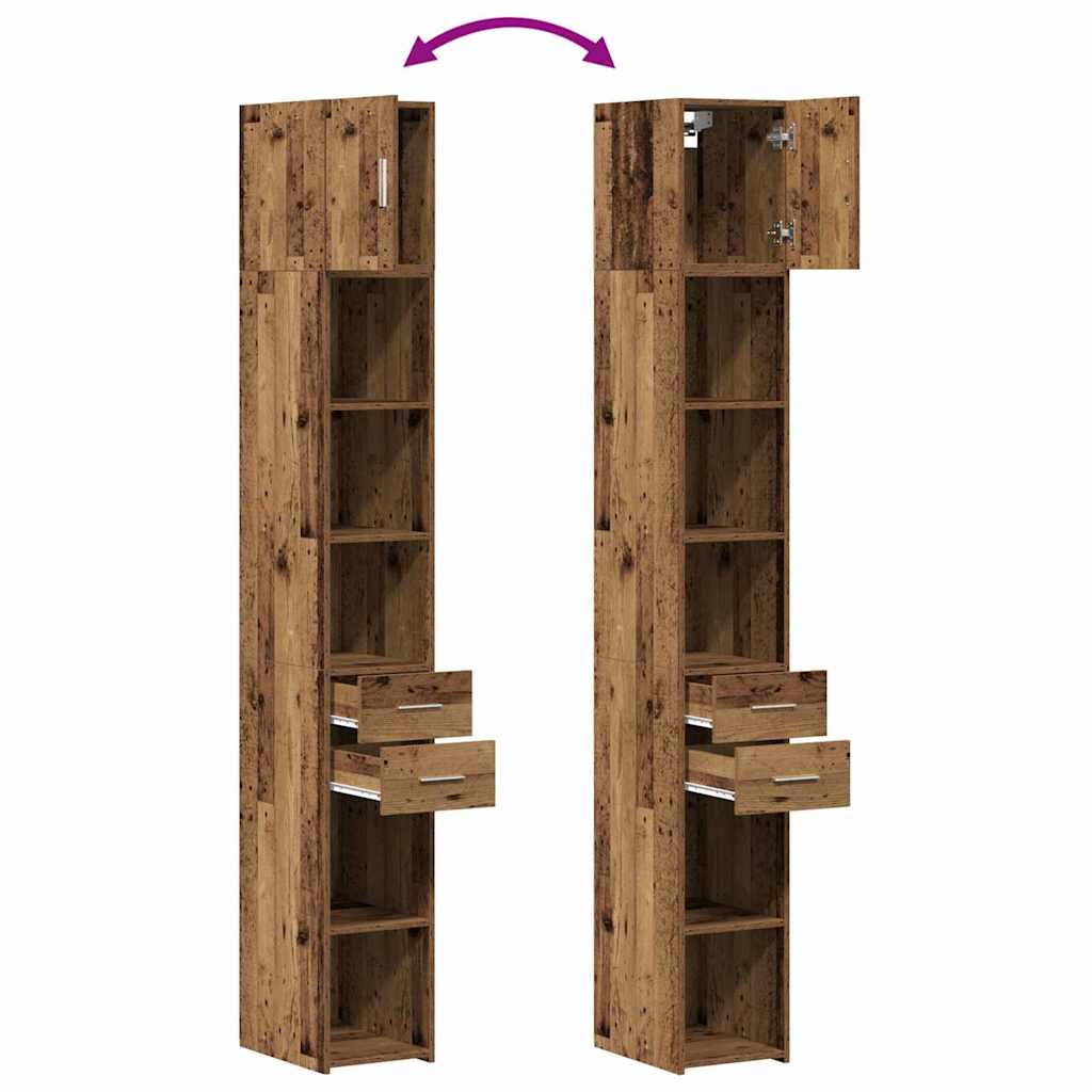 Ormarić za pohranu 2 pcs Staro drvo 30 x 42,5 x 225 cm