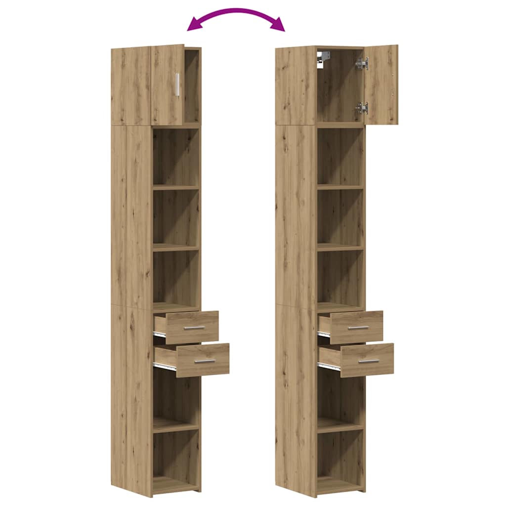 Ormarić za pohranu 2 pcs Umjetnički hrast 30 x 42,5 x 225 cm