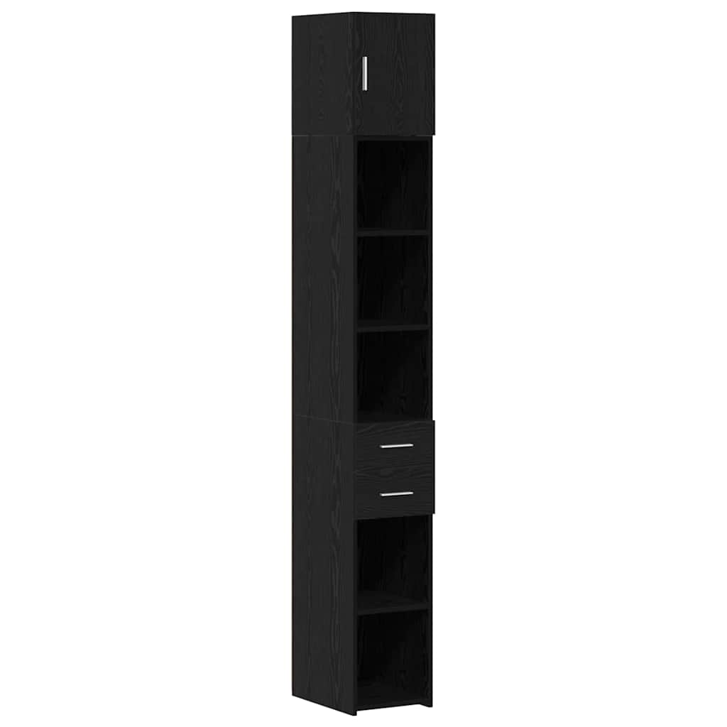 Ormarić za pohranu 2 pcs Crni hrast 30 x 42,5 x 225 cm