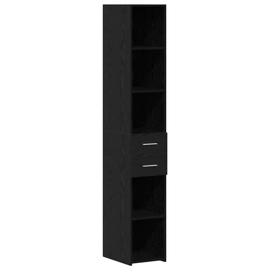 Ormarić za pohranu 2 pcs Crni hrast 30 x 42,5 x 225 cm