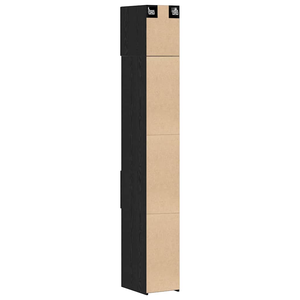 Ormarić za pohranu 2 pcs Crni hrast 30 x 42,5 x 225 cm