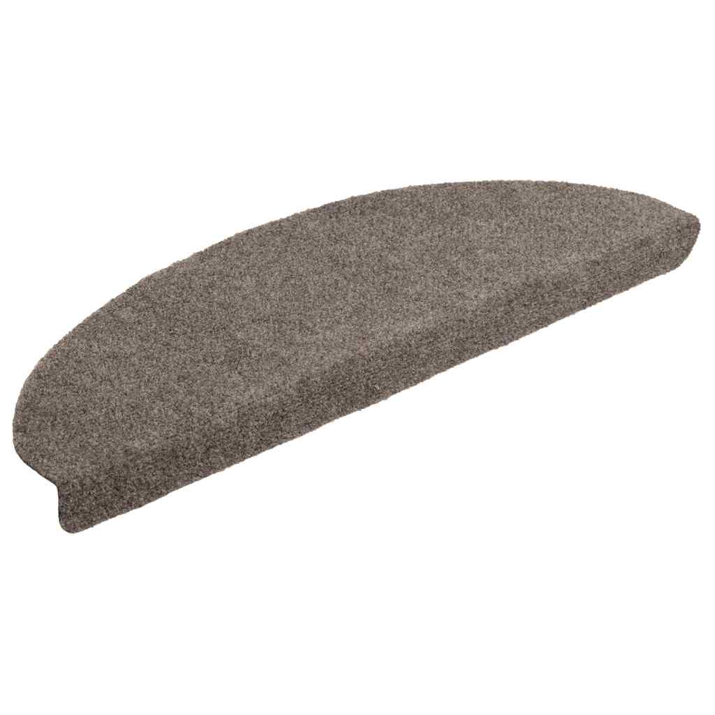 Prostirke za stepenice, samoljepljive, 20 kom., 65x21x4 cm, bež, poluokrugle, velike
