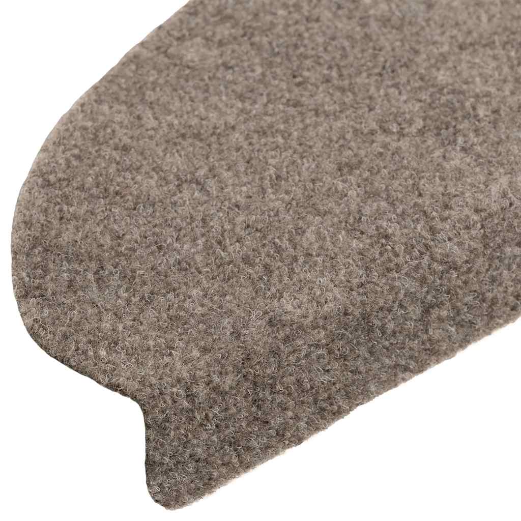 Prostirke za stepenice, samoljepljive, 20 kom., 65x21x4 cm, bež, poluokrugle, velike