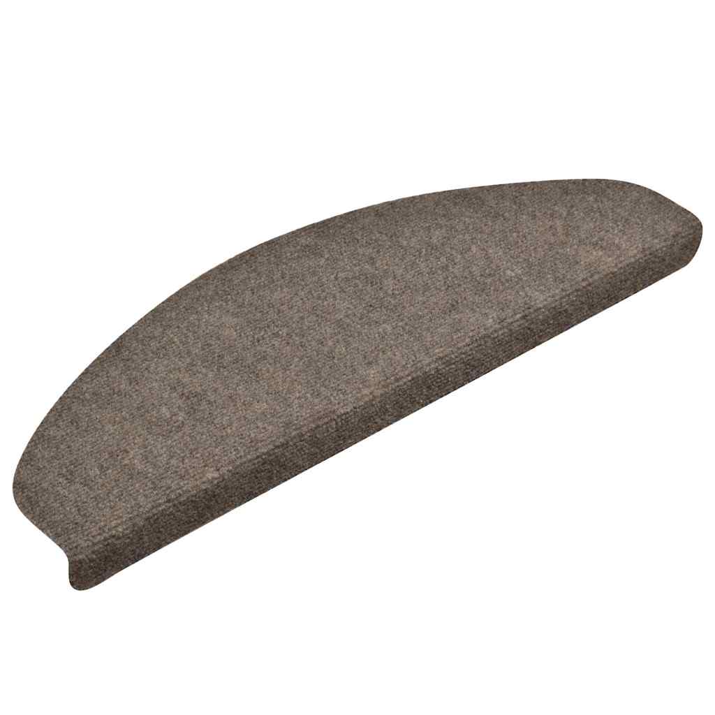 Prostirke za stepenice, samoljepljive, 30 kom., 65x21x4 cm, bež, poluokrugle, velike