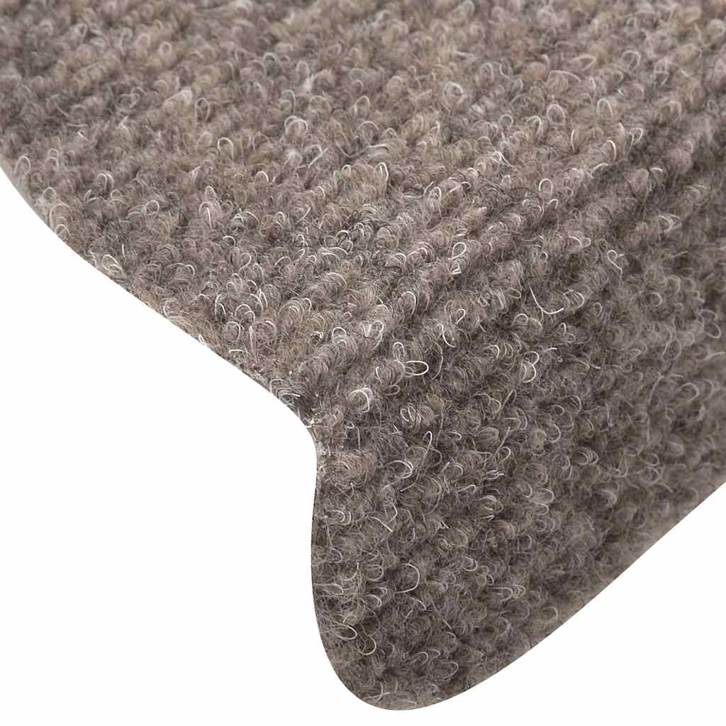 Prostirke za stepenice, samoljepljive, 30 kom., 65x21x4 cm, bež, poluokrugle, velike