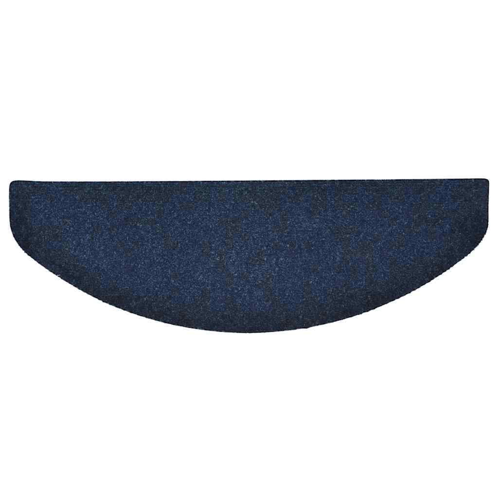 Prostirke za stepenice, samoljepljive, 30 kom. 65x21x4 cm, tamnoplave, poluokrugle, velike