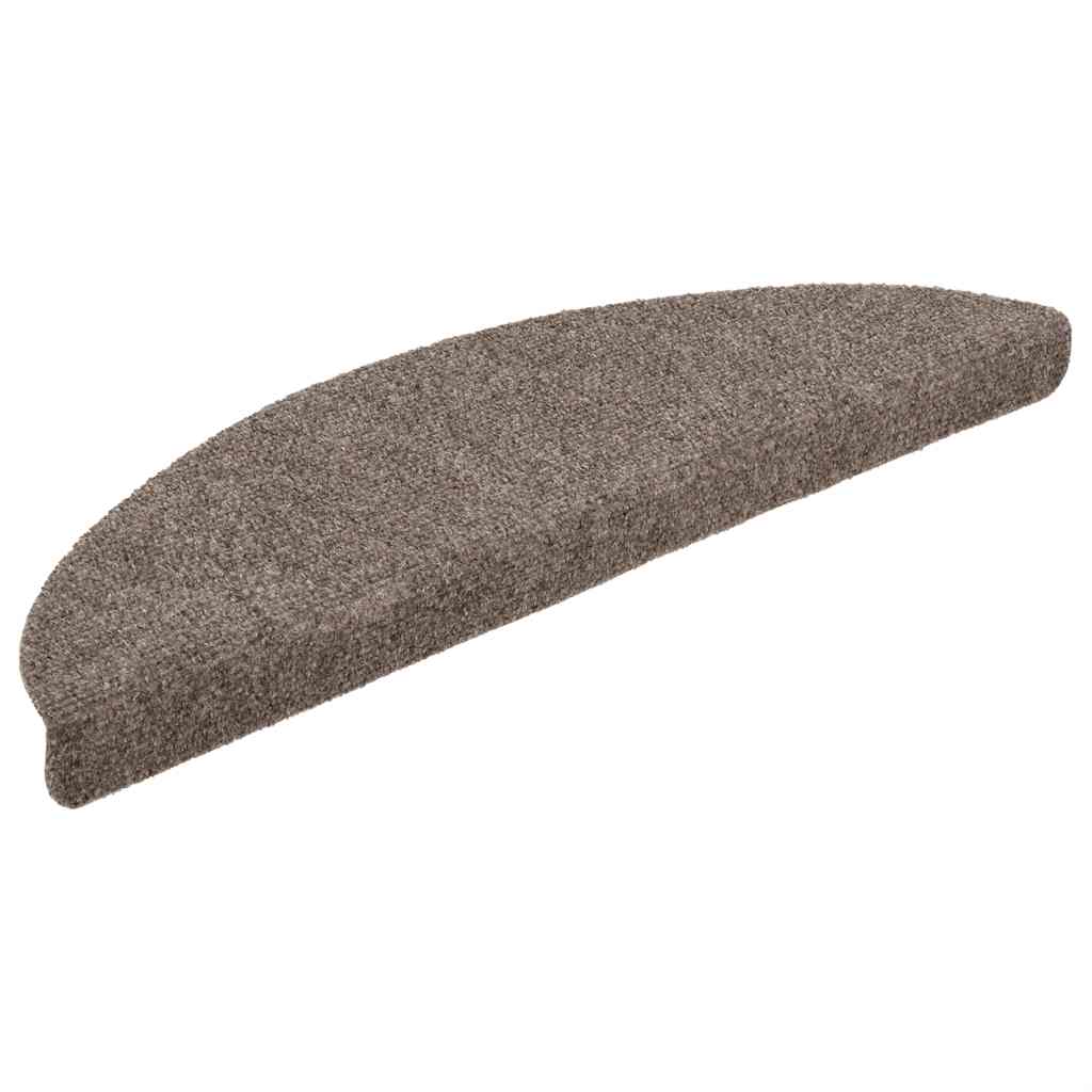 Prostirke za stepenice, samoljepljive, 20 kom. 56x17x3 cm, bež, poluokrugle