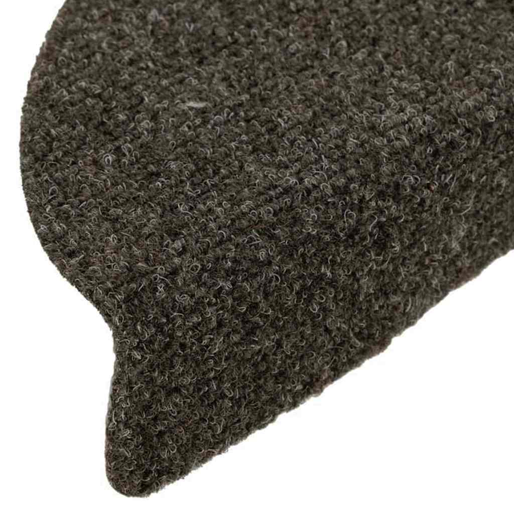 Prostirke za stepenice, samoljepljive, 30 kom 56x17x3 cm, antracit, poluokrugle