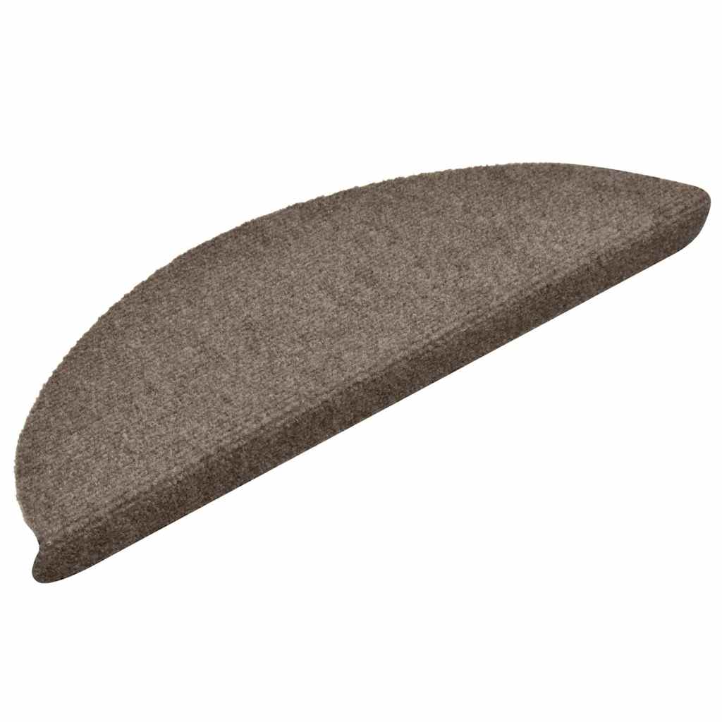 Prostirke za stepenice, samoljepljive, 30 kom, 56x17x3 cm, bež, poluokrugle