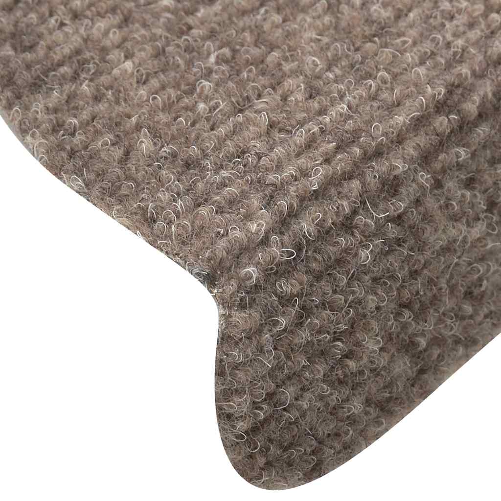 Prostirke za stepenice, samoljepljive, 30 kom, 56x17x3 cm, bež, poluokrugle