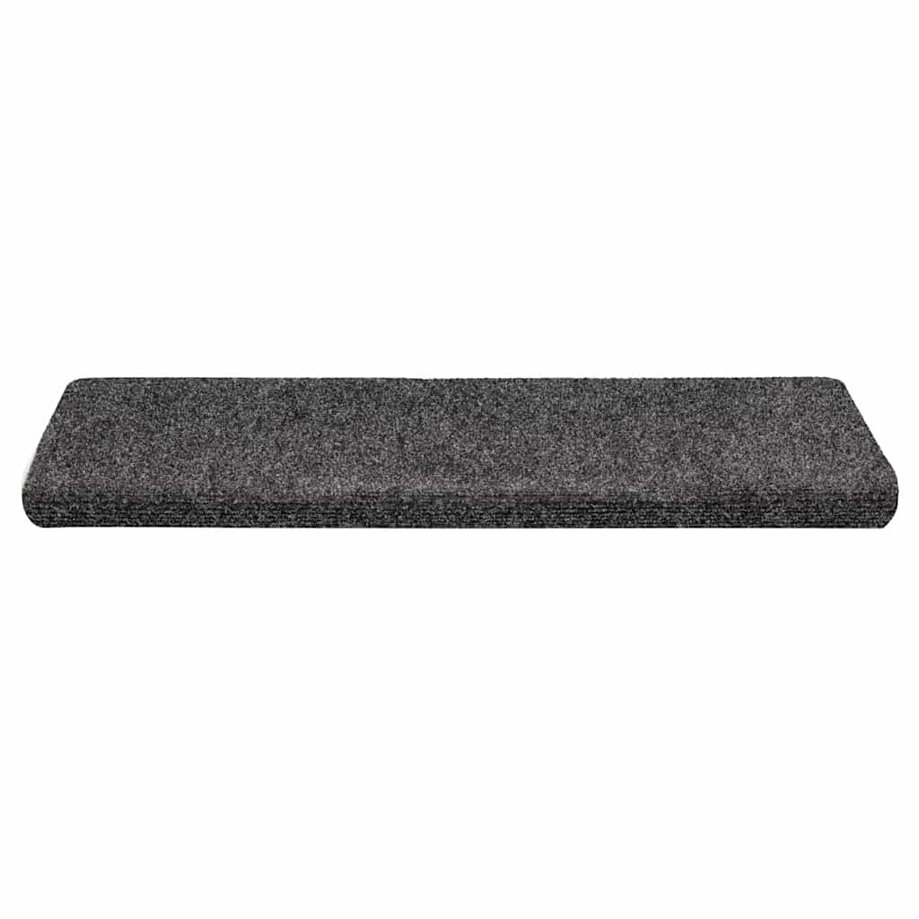 Prostirke za stepenice samoljepljive 30 kom 65x21x4 cm tamnosive pravokutne rubove