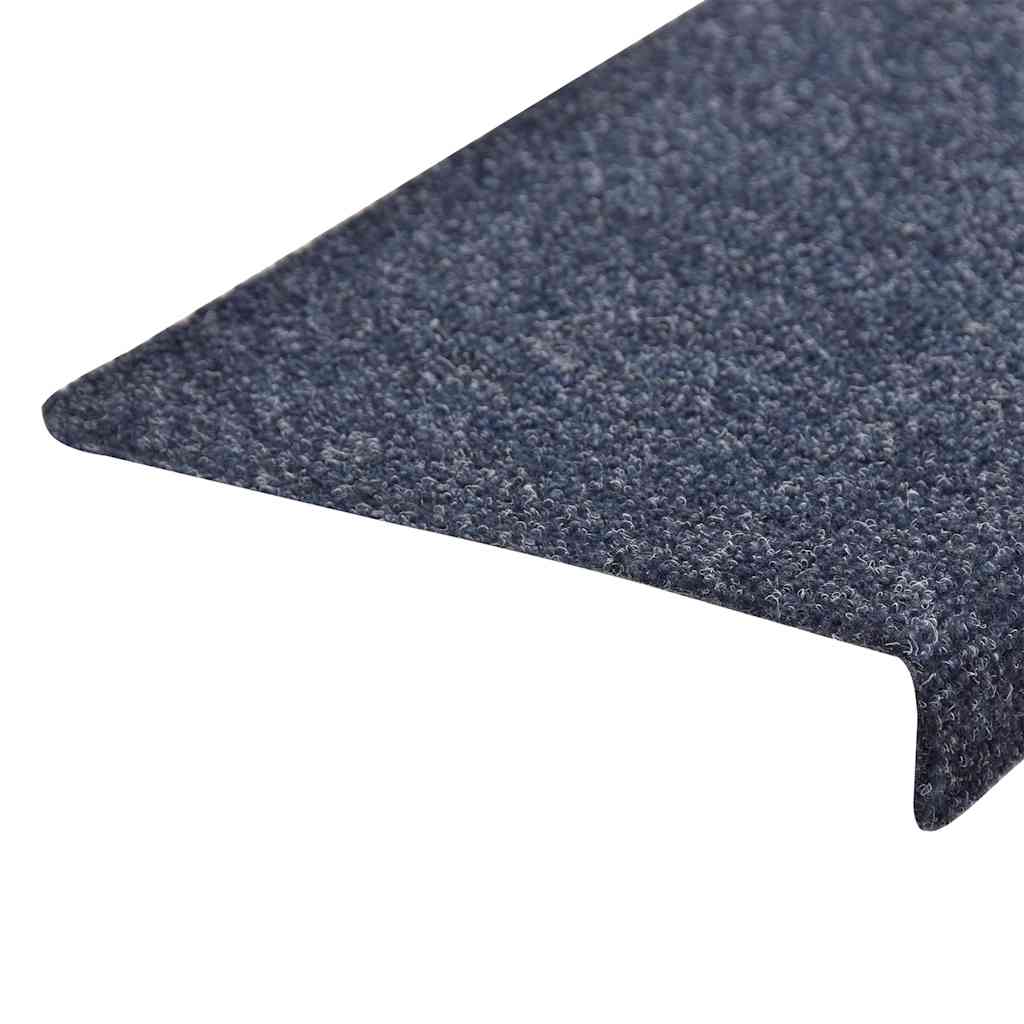 Prostirke za stepenice samoljepljive 30 kom 65x21x4 cm plave pravokutne rubove