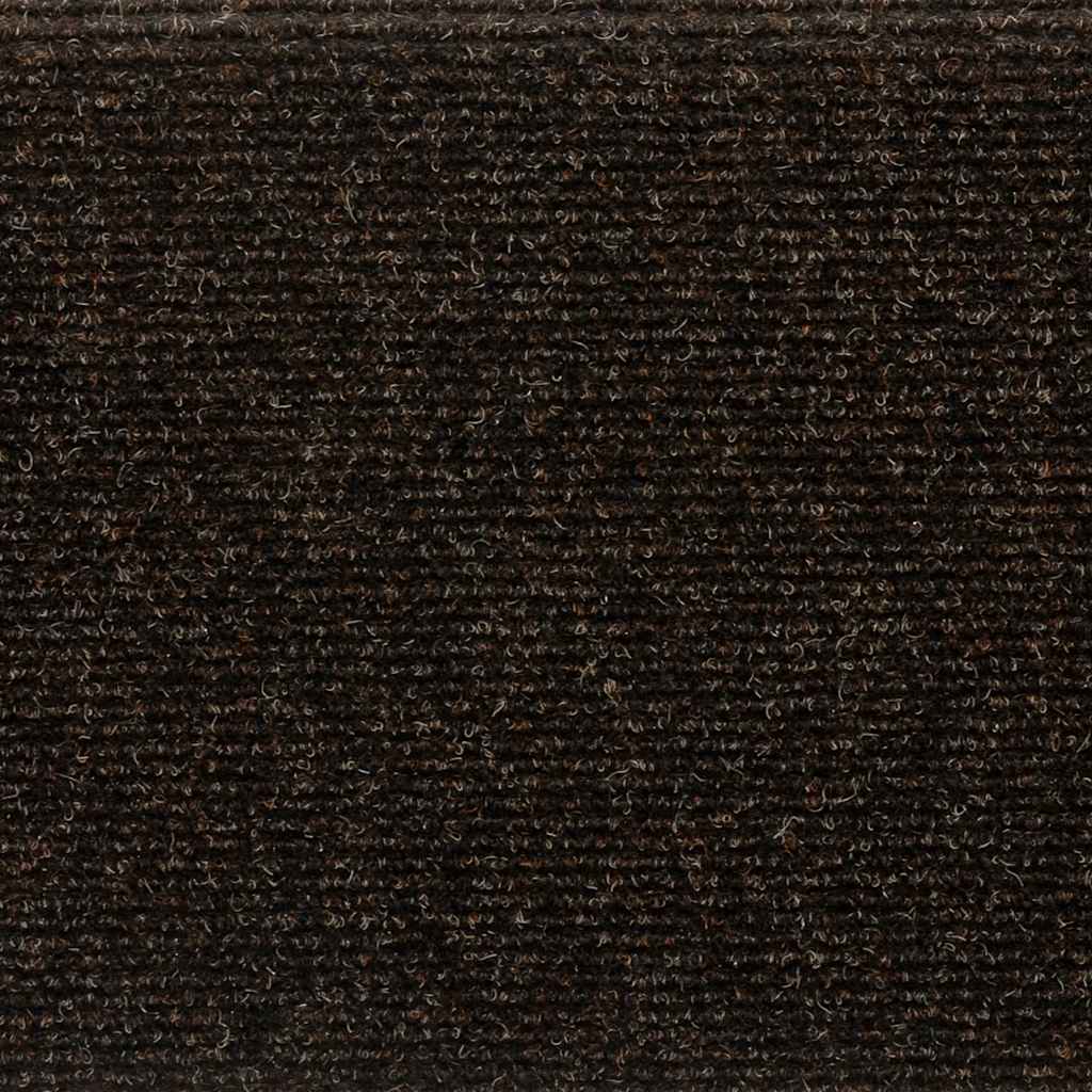 Prostirke za stepenice samoljepljive 30 kom 65x21x4 cm tamnosmeđe pravokutne rubove
