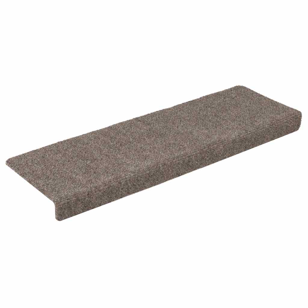 Prostirke za stepenice samoljepljive 30 kom 65x21x4 cm bež pravokutni rub