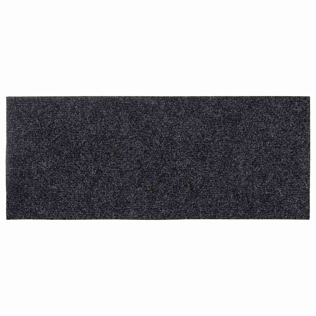 Prostirke za stepenice samoljepljive 30 kom 60x25 cm tamnosive pravokutne