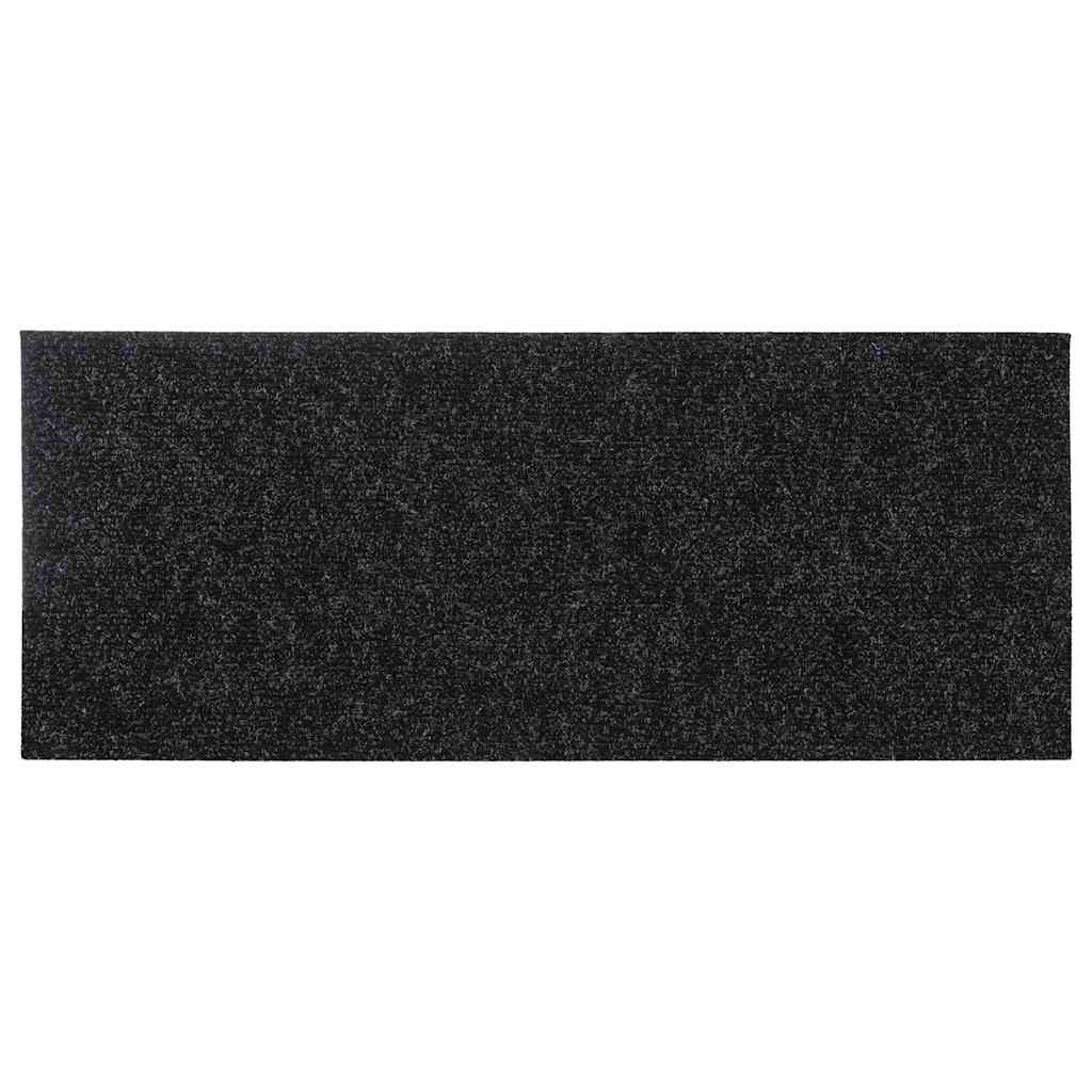 Prostirke za stepenice samoljepljive 30 kom 60x25 cm crne pravokutne
