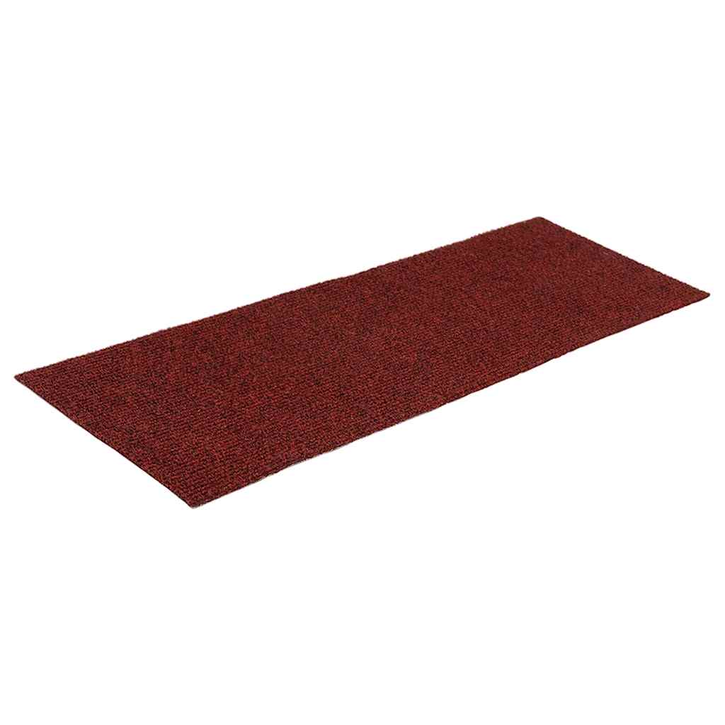Prostirke za stepenice samoljepljive 30 kom 60x25 cm bordo crvene pravokutne