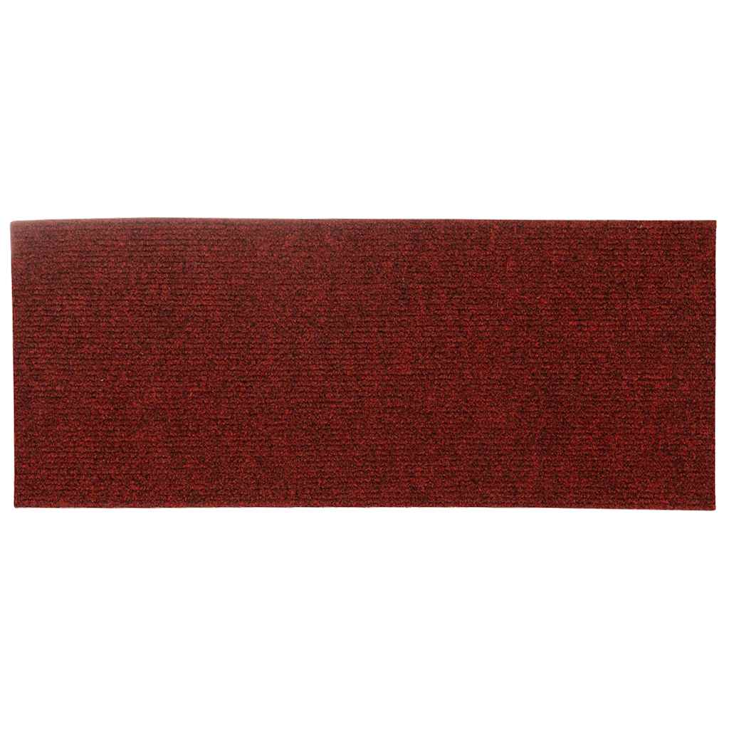 Prostirke za stepenice samoljepljive 30 kom 60x25 cm bordo crvene pravokutne
