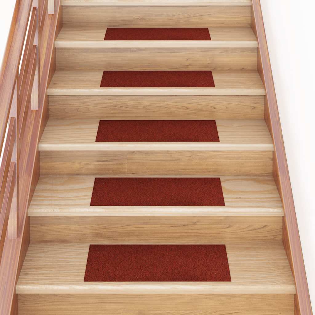 Prostirke za stepenice samoljepljive 30 kom 60x25 cm bordo crvene pravokutne
