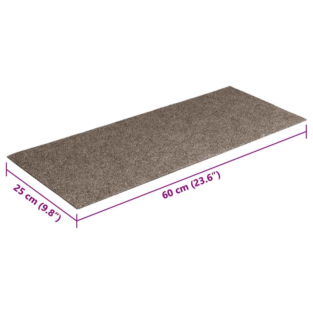 Prostirke za stepenice samoljepljive 30 kom 60x25 cm bež pravokutne