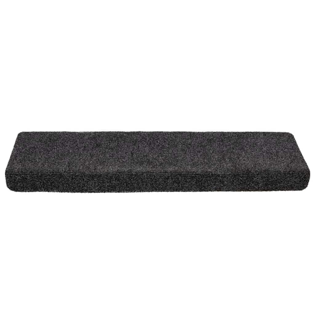 Prostirke za stepenice samoljepljive 20 kom 65x21x4 cm tamnosive pravokutne rubove
