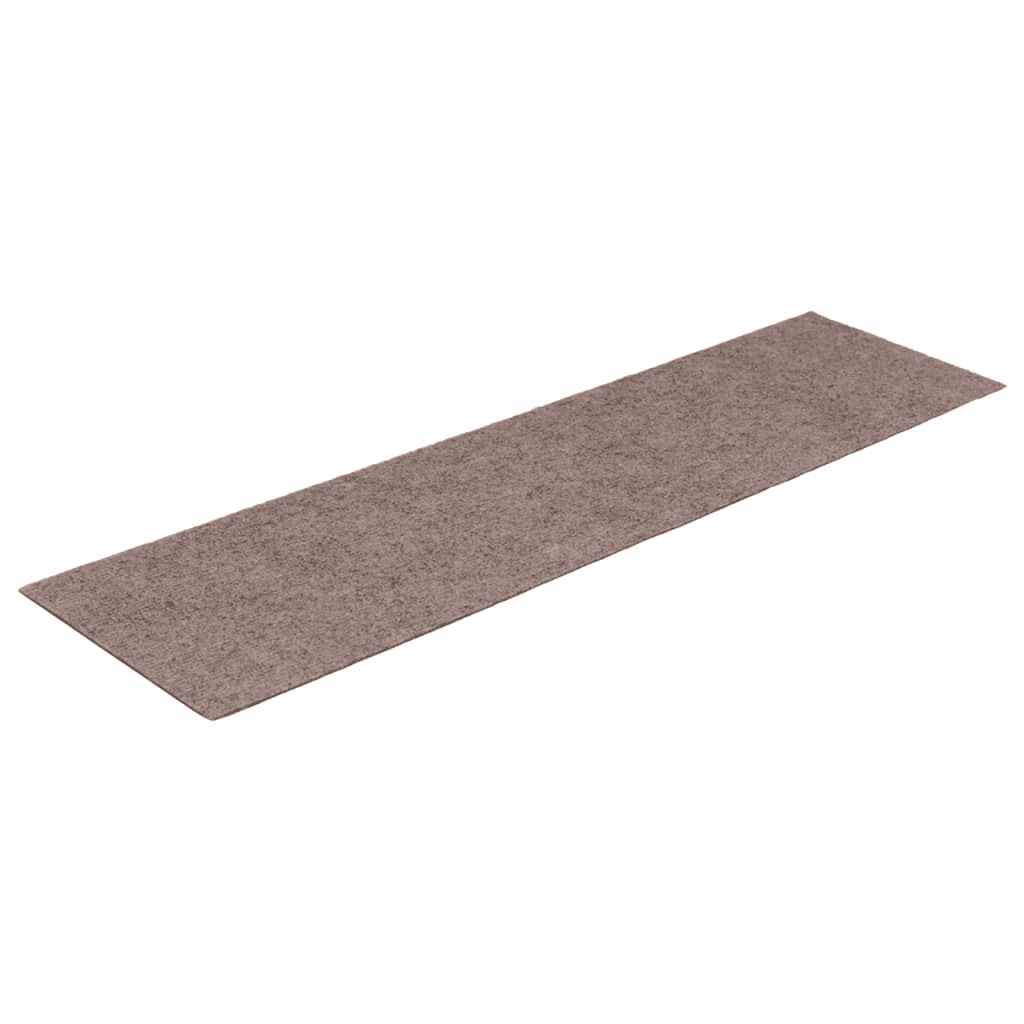 Prostirke za stepenice samoljepljive 30 kom 76x20 cm svijetlosmeđe pravokutne