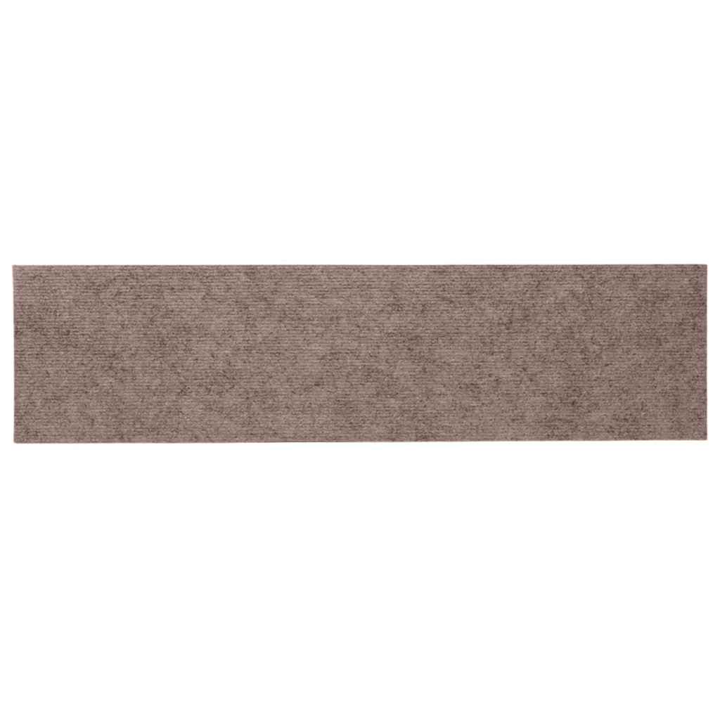 Prostirke za stepenice samoljepljive 30 kom 76x20 cm svijetlosmeđe pravokutne