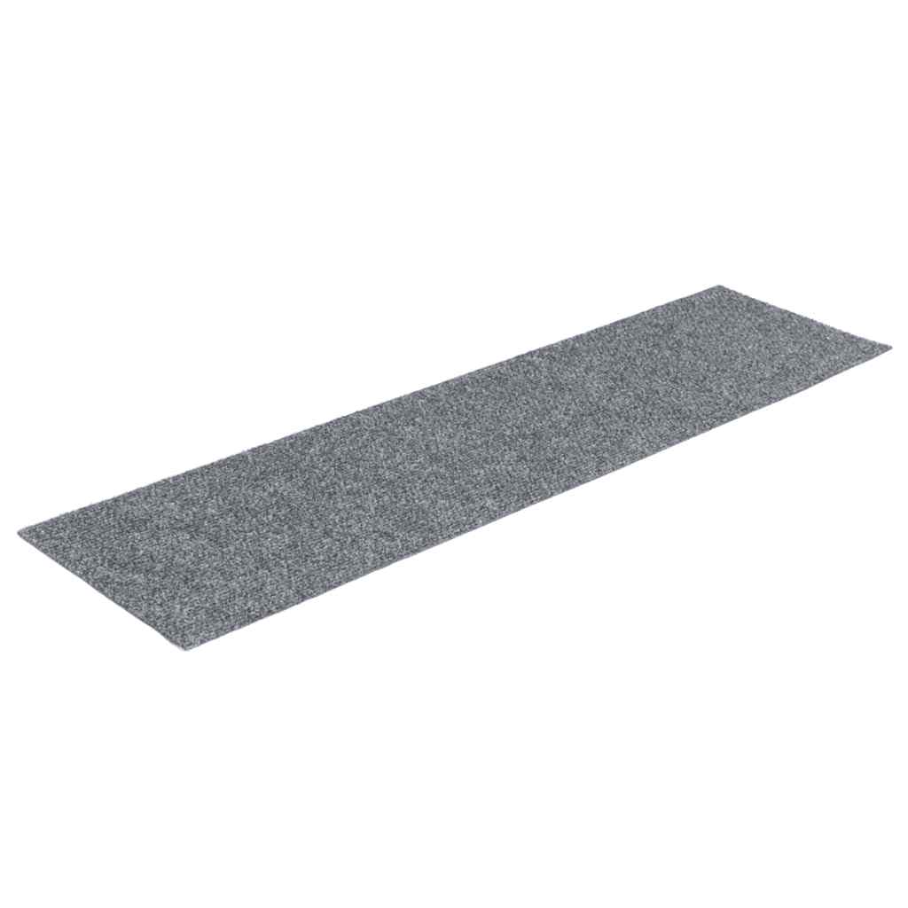 Prostirke za stepenice samoljepljive 30 kom 76x20 cm svijetlo sive pravokutne