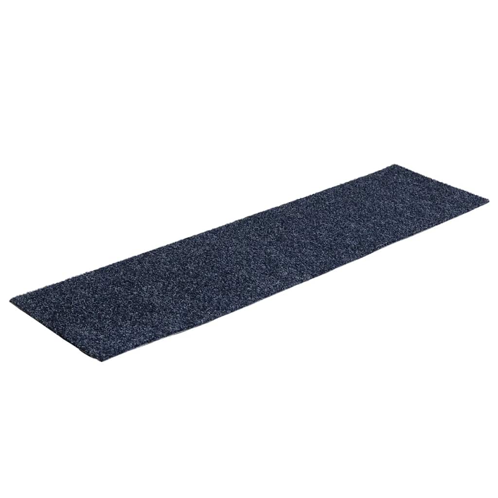 Prostirke za stepenice samoljepljive 30 kom 76x20 cm sivo plave pravokutne