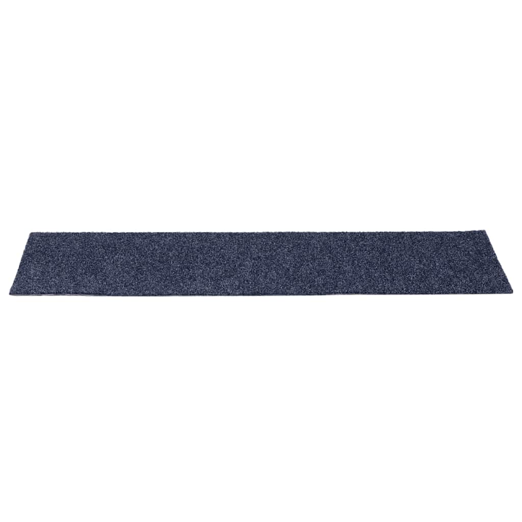 Prostirke za stepenice samoljepljive 30 kom 76x20 cm sivo plave pravokutne