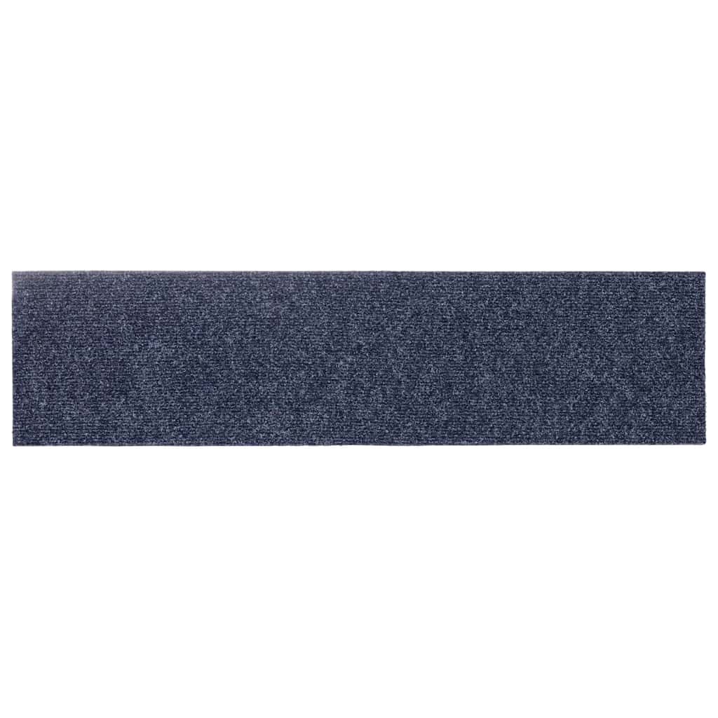 Prostirke za stepenice samoljepljive 30 kom 76x20 cm sivo plave pravokutne