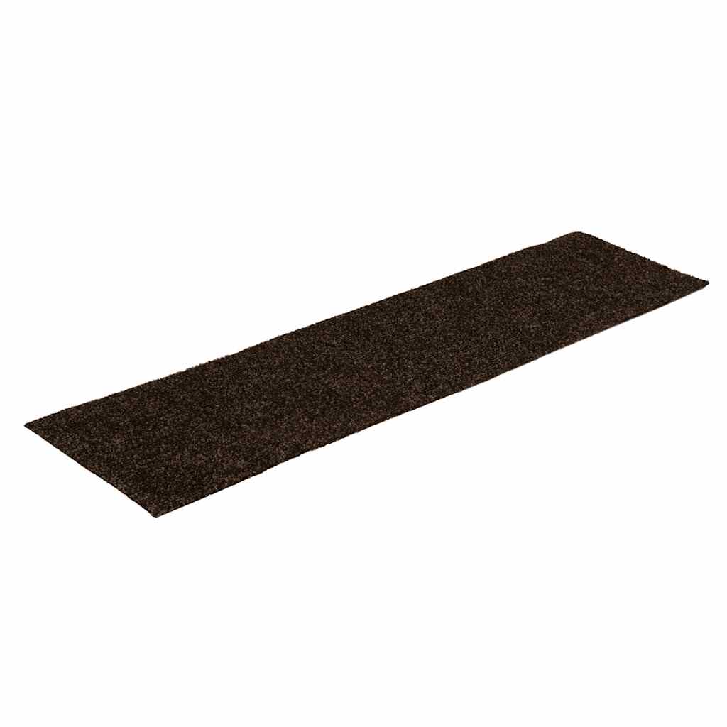 Prostirke za stepenice samoljepljive 30 kom 76x20 cm smeđe pravokutne