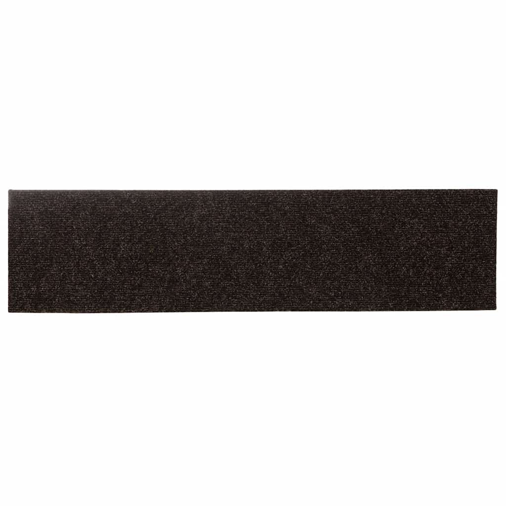 Prostirke za stepenice samoljepljive 30 kom 76x20 cm tamnosmeđe pravokutne