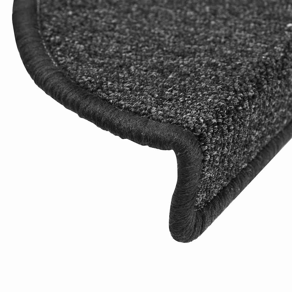 Prostirke za stepenice 30 kom 56x17x3 cm antracit poluokrugle